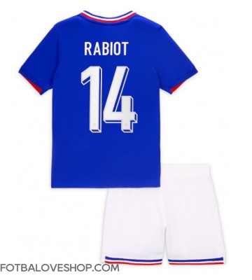 Francie Adrien Rabiot #14 Dětské Domácí Dres ME 2024 Krátký Rukáv (+ trenýrky)
